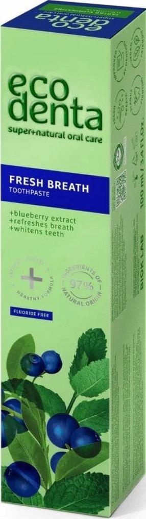Dantų pasta Ecodenta Fresh Breath, mėtų skonio/mėlynių skonio, 100 ml