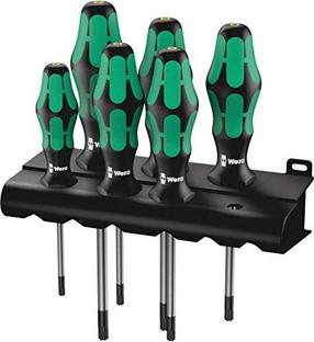 Kruvikeerajate komplekt Wera Torx Screwdriver with Rack 367/6, 13 cm