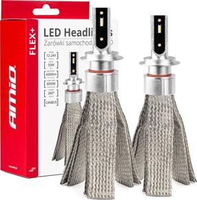 Автомобильная лампочка AMiO Flex+ Canbus 03659, led, белый цв./серебристый цв., 24 В