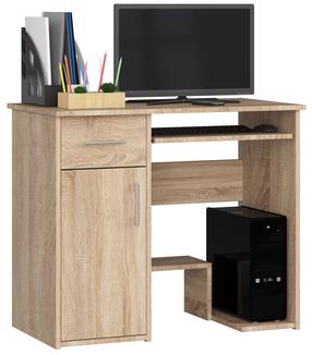 Rašomasis stalas su spintele Akord Jay, 90 cm x 50 cm, 74 cm, sonoma ąžuolo sp.