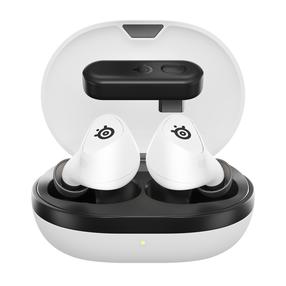 Bezvadu spēļu austiņas Steelseries Arctis Gamebuds, balta krās.