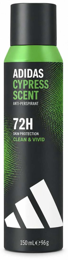 Vīriešu dezodorants Adidas Cypress Scent 72H, 150 ml
