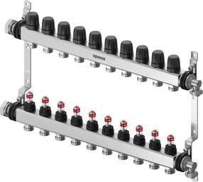 Kolektors Uponor 1140841, regulējams, 10 gredzeni