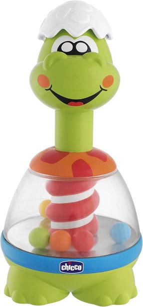 Attīstoša rotaļlieta, dinozaurs Chicco Baby Senses Spin, 13 cm, zaļa krās./daudzkrāsaina