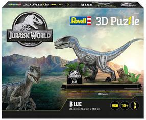 3D puzle Revell Jurassic World Rebirth Velociraptor, 38.4 cm x 16.3 cm, 57 gab., daudzkrāsaina