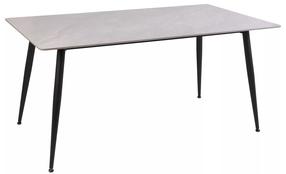 Valgomojo stalas Rion, juoda sp./pilka sp., 160 cm x 80 cm x 76 cm