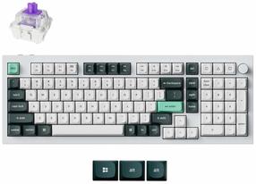 Belaidė kompiuterio klaviatūra Keychron Q5 HE Q5H-P1 Gateron Double-Rail Magnetic Nebula, EN, balta sp.