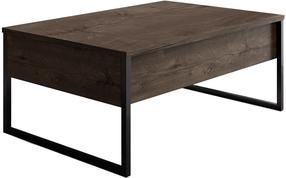 Журнальный столик Kalune Design Luxe, черный цв./ореховый цв., 60 см x 90 см x 40 см