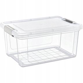 Daiktadėžė su dangčiu, daiktų saugojimo Storage Solutions Kela, 16 l, skaidri sp., 41 x 29 x 20 cm