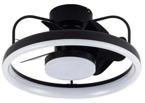 Griestu ventilators ar lampu CristalRecord Strike 85-922-50-180, 50 W, 2 gab., melna krās.
