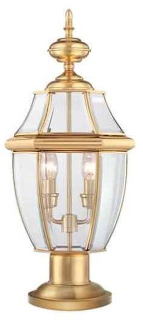 Pastatomas lauko šviestuvas Elstead Lighting Newbury, 30W, E14, IP44, aukso sp., 26.4 cm x 57 cm