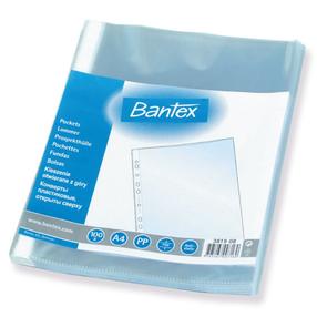 Kaaned Bantex, A4, 100 tk Läbipaistev v.