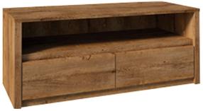 TV staliukas Gala Meble Montana, ąžuolo sp., 130 cm x 53 cm x 53 cm