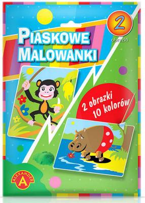 Piešimas smėliu Alexander Sand Coloring Pages Hippopotamus And Monkey, įvairių spalvų