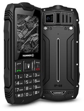 Telefons ar pogām MyPhone Hammer Rock, 32 MB, melns krās.