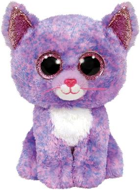 Pliušinis žaislas TY Beanie Boo Cat Cassidy, violetinė sp., 15 cm
