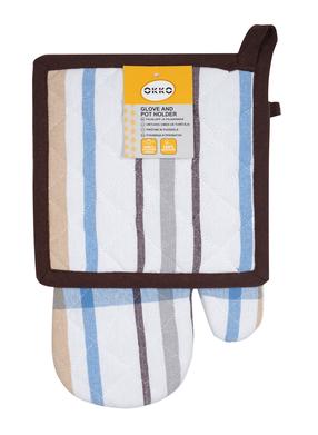 Cepeškrāsns dūraiņu un katlu turētāju komplekts Okko PMM/G14151R, 18 cm x 31 cm, daudzkrāsaina