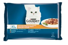 Šlapias kačių maistas Gourmet Perle, kalakutiena, 0.085 kg x 4 vnt.