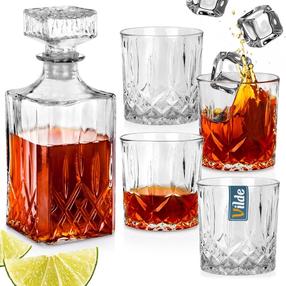 Viskiklaaside komplekt Vilde 139665, klaas, 0.9 l, 5 tk