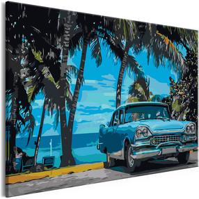 Maalimine numbrite järgi Artgeist Car Under Palm Trees MA_0219, mitmevärviline, 60 x 40 cm