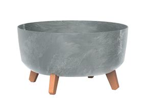 Gėlių vazonas Prosperplast Gracia DGRL400LE-422U, plastikinis, Ø 38 cm, pilka sp.