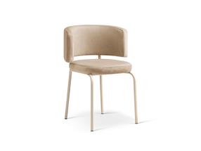 Kėdžių rinkinys Cosmopolitan Design Dora Velvet, matinė, kreminė sp./smėlio sp., 57 cm x 58 cm x 75 cm, 2 vnt.