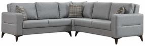 Kampinė sofa - lova Atelier Del Sofa Kristal 730MST1342, šviesiai pilka sp., 90 x 252 cm x 86 cm