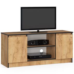 ТВ стол Akord RTV, черный цв./дерева цв., 40 см x 120 см x 55 см