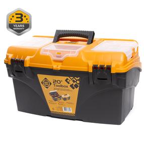 Įrankių dėžė Forte Tools BL.O-20, 51 cm x 28 cm x 29 cm, juoda sp./geltona sp.
