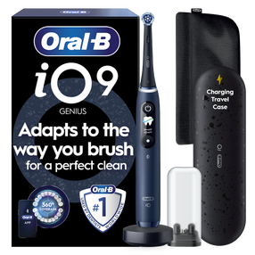 Elektriskā zobu birste ar galviņu komplektu un futrāli Oral-B iO 9 iOM9.1B2.ADH Luxe Edition Saphire Blue, zila krās.