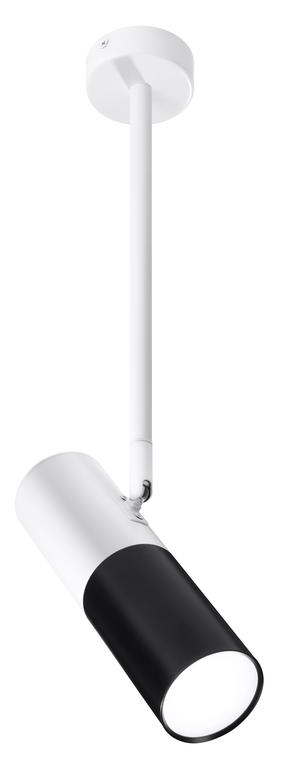 Lampa karināms Candellux Tube 31-77912, GU10, 1 x 15 W, balta krās./melna krās. / balta krās.