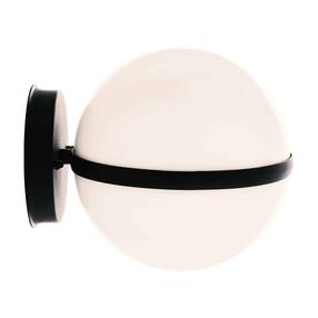 Āra sienas lampa Milagro Circulo, 60W, E27, IP44, melna krās., 23 cm x 20 cm