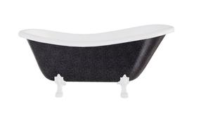 Vonia, laisvai pastatoma Besco Otylia Glam, 170 cm x 77 cm x 68.5 cm, ovalas, balta sp./grafito sp.