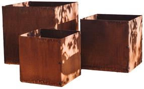 Terasest istutuskastide komplekt Petteri Wiimaa GrillSymbol Fiora 3-Set, teras, 40 cm x 40 cm, hall v., 3 tk