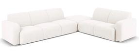 Kampinė sofa Micadoni Home Molino Boucle, balta sp., dešininė, 315 x 250 cm x 72 cm