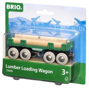 Игрушечная тележка Brio Lumber Loading Wagon 33696, зеленый цв.