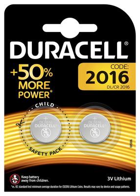Батареи Duracell, CR2016, 3 В