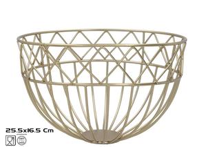 Vaisių ir daržovių krepšelis Kitchen&GO, metalas, 25.5 cm x 25.5 cm x 25.5 cm, aukso sp.