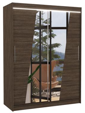 Spinta ADRK Bolton LED, ruda sp., 58 cm x 150 cm x 200 cm, su veidrodžiu
