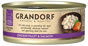 Šlapias kačių maistas Grandorf Natural & Healthy, vištiena/lašiša, 0.07 kg