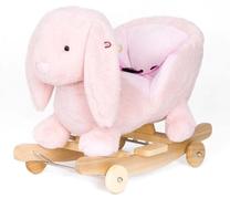 Supamas žaislas Bunny TM14459, mediena, pliušas, rožinė sp.