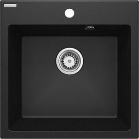 Кухонная мойка Deante Evora, гранит, 50 см x 50 см x 21.6 см, графитовый цв.