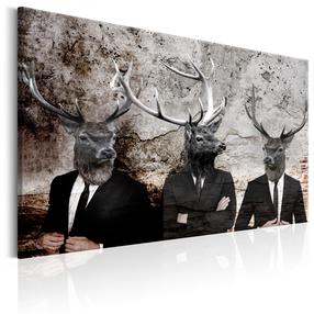 Reprodukcija Artgeist Deer in Suits MDF02, 30 cm x 20 cm