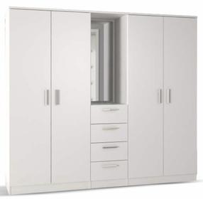 Spinta Forte Orman PXRS751-120, balta sp., 52.7 cm x 199 cm x 181 cm, su veidrodžiu