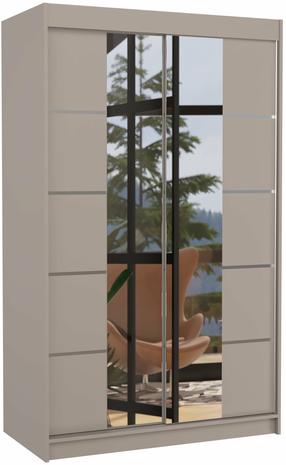 Riidekapp ADRK Genua, kašmiir v., 58 cm x 120 cm x 200 cm, peegliga