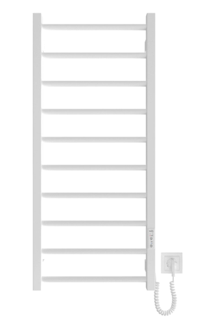 Elektriline rätikuradiator Mario HF Leeds, valge v., 53 cm x 97 cm, 130 W