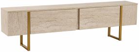Televizoriaus spintelė Nordure Serenity, aukso sp./travertine sp., 29.5 cm x 180 cm x 50 cm