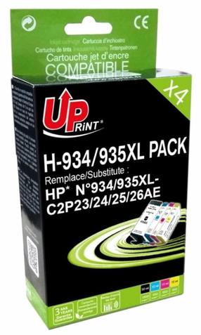 Rašalinio spausdintuvo kasetė Uprint H-934/935XL, mėlyna sp./juoda sp./geltona sp.