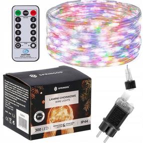 Spuldzīšu virtenes Springos CL0315, 33 m, daudzkrāsaina, 300 LED