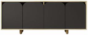 Консольный стол Kalune Design Lazio Bohem 180, антрацитовый цв./sapphire oak цв., 45 см x 180 см x 75 см